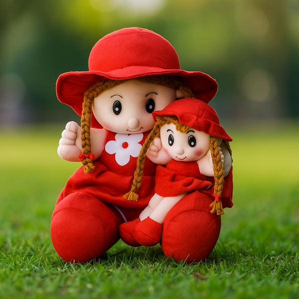 Mother & Baby Girl Soft Doll Set