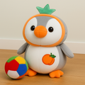Cute Penguin Plush Toy with Soft Colorful Ball Combo Set