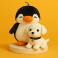Combo Plush Penguin and Puppy Stuffed Animal Set