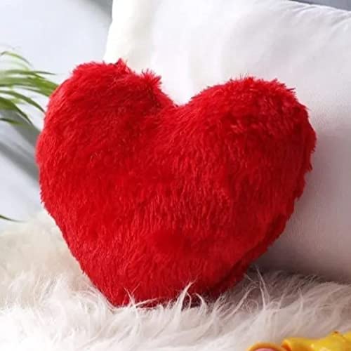 Velentine Red Heart Shaped Filled Cushion  - 13 inch