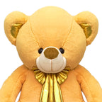 Golden Teddy with Shiny Golden Bow