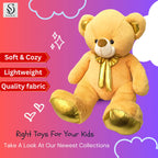 Golden Teddy with Shiny Golden Bow