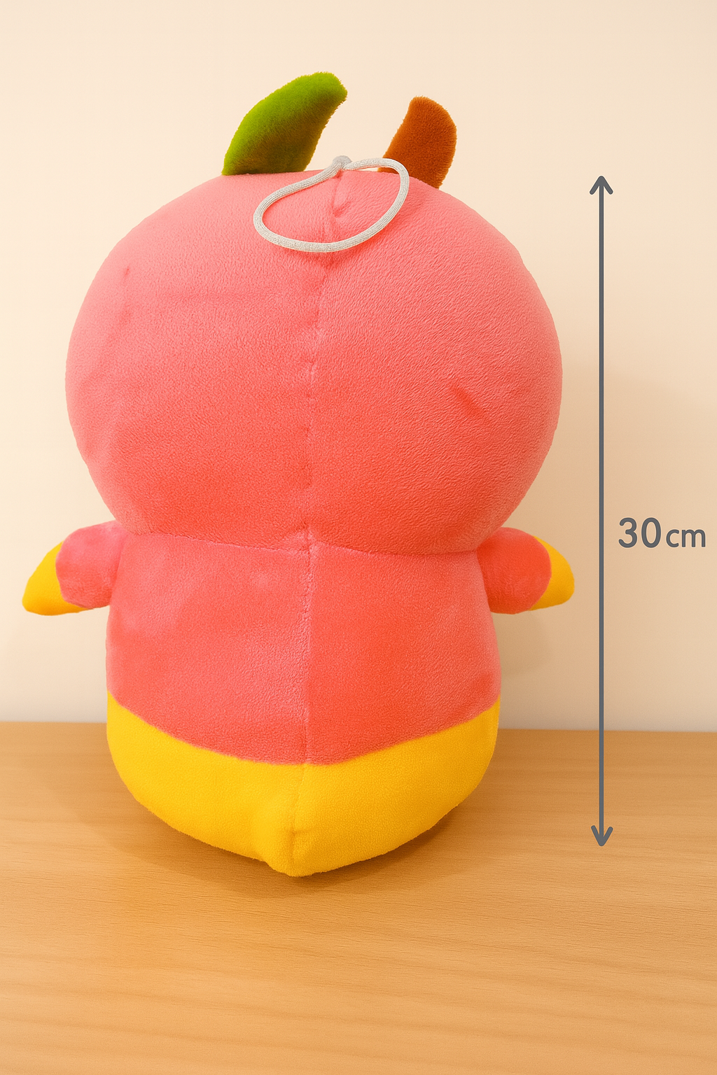 Soft Yellow Duck Plush Toy with Pink Hoodie – Cute Stuffed Animal with Strawberry Design for Kids