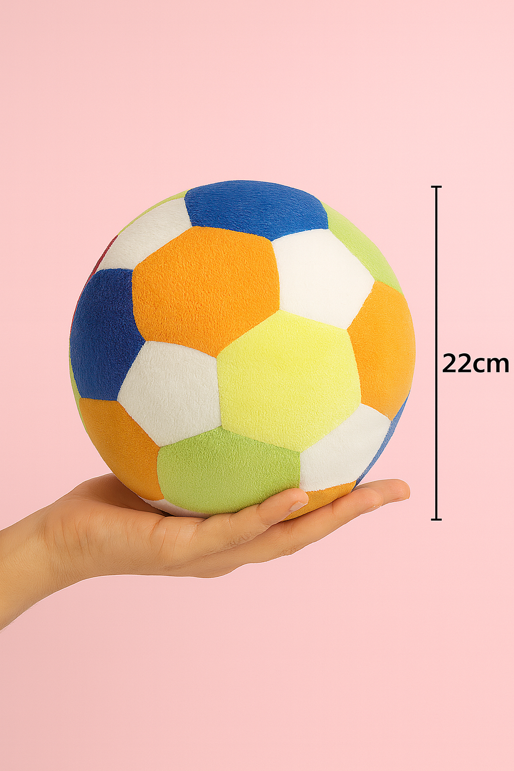 22cm Soft Plush Ball – Multicolor