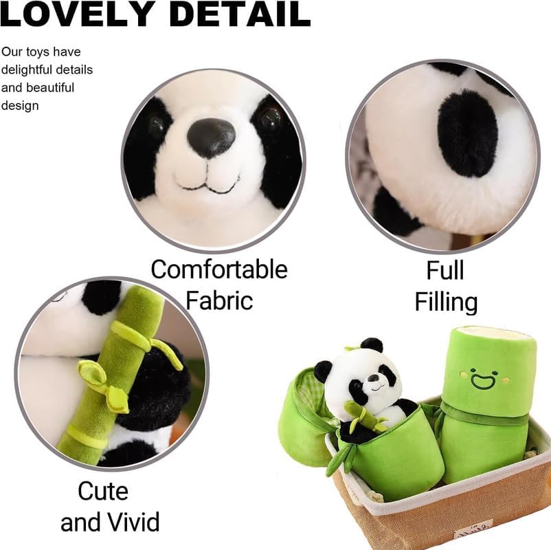 2-in-1 Bamboo Panda Plush Toy
