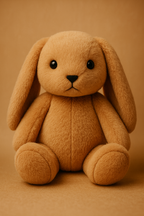Bunny Stuffed Animal, Soft Caramel Rabbit, Long Floppy Ears  - 30 cm (Beige)