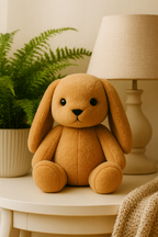 Bunny Stuffed Animal, Soft Caramel Rabbit, Long Floppy Ears  - 30 cm (Beige)