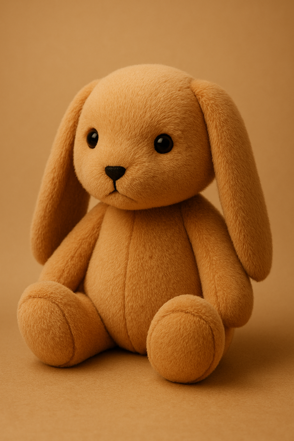 Bunny Stuffed Animal, Soft Caramel Rabbit, Long Floppy Ears  - 30 cm (Beige)