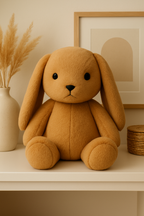 Bunny Stuffed Animal, Soft Caramel Rabbit, Long Floppy Ears  - 30 cm (Beige)