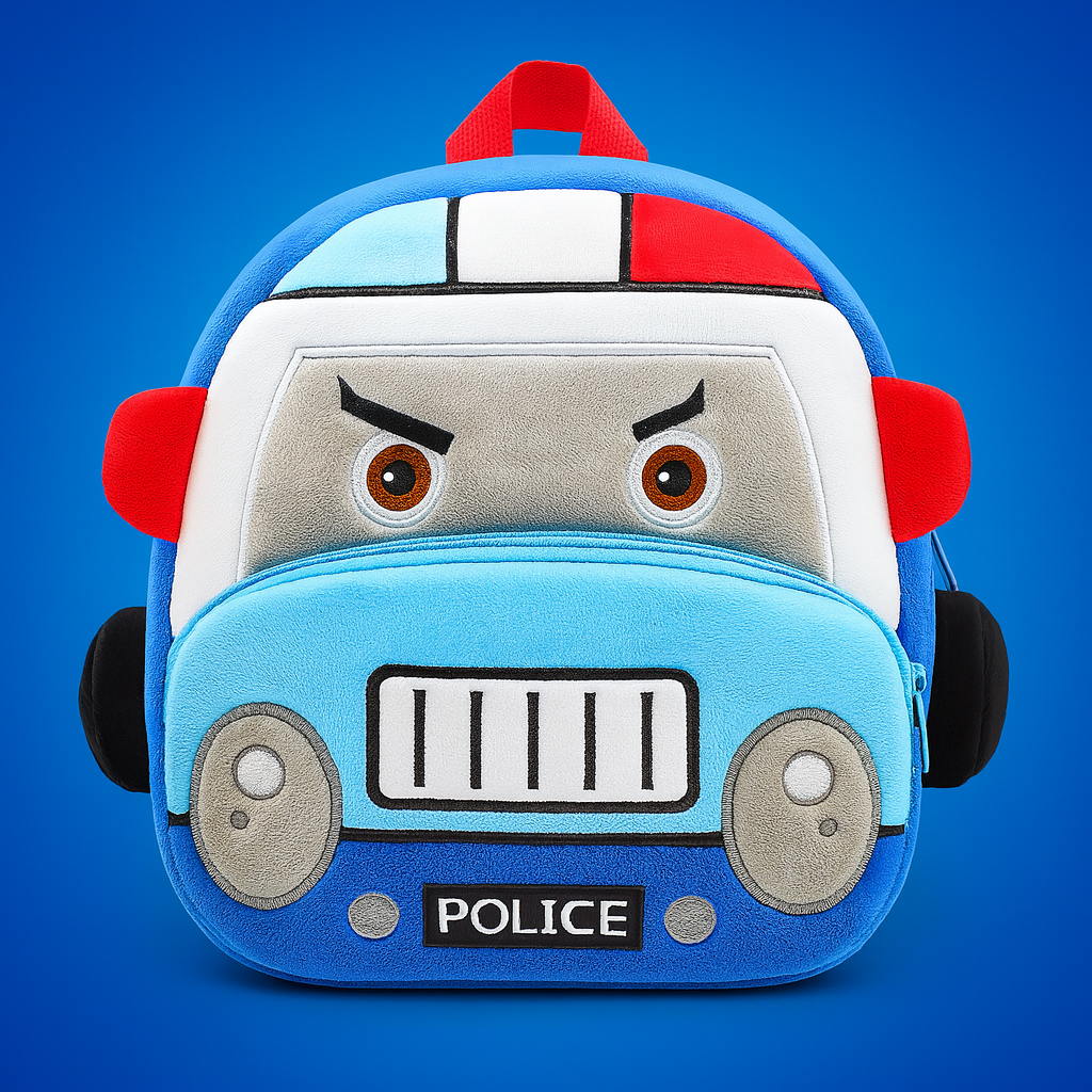 Mini Cartoon Backpack for Boys and Girls (Blue_Bus)
