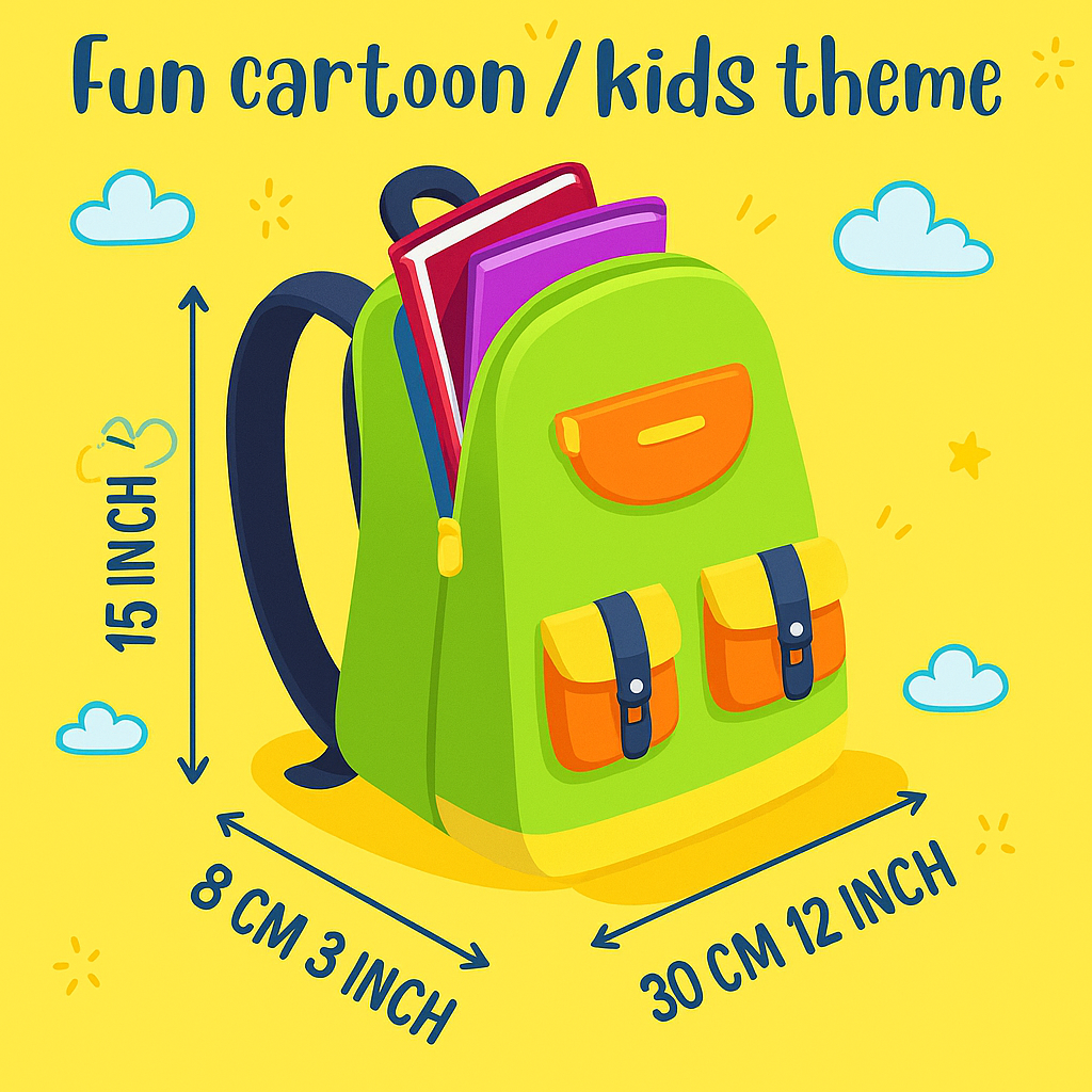 Mini Cartoon Backpack for Boys and Girls (Green_Bus)