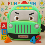 Mini Cartoon Backpack for Boys and Girls (Green_Bus)