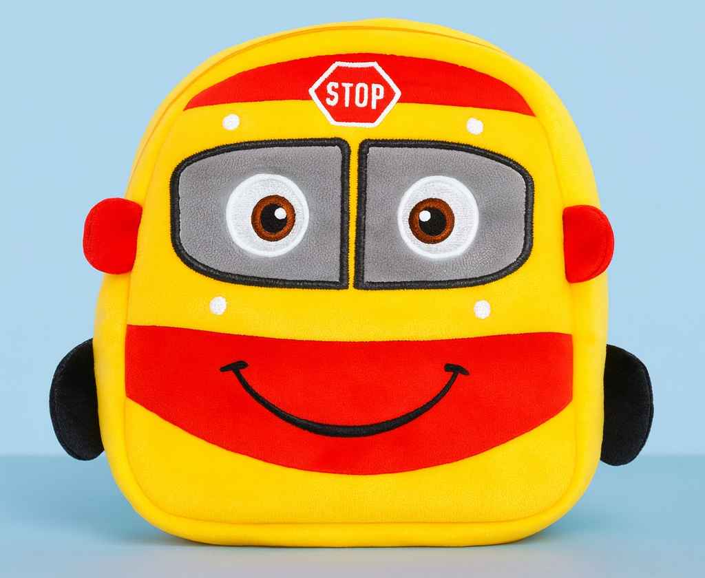 Mini Cartoon Backpack for Boys and Girls (Yellow_Bus)