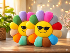 Multicoloured Sunflower Shaped Pillow/Cushion