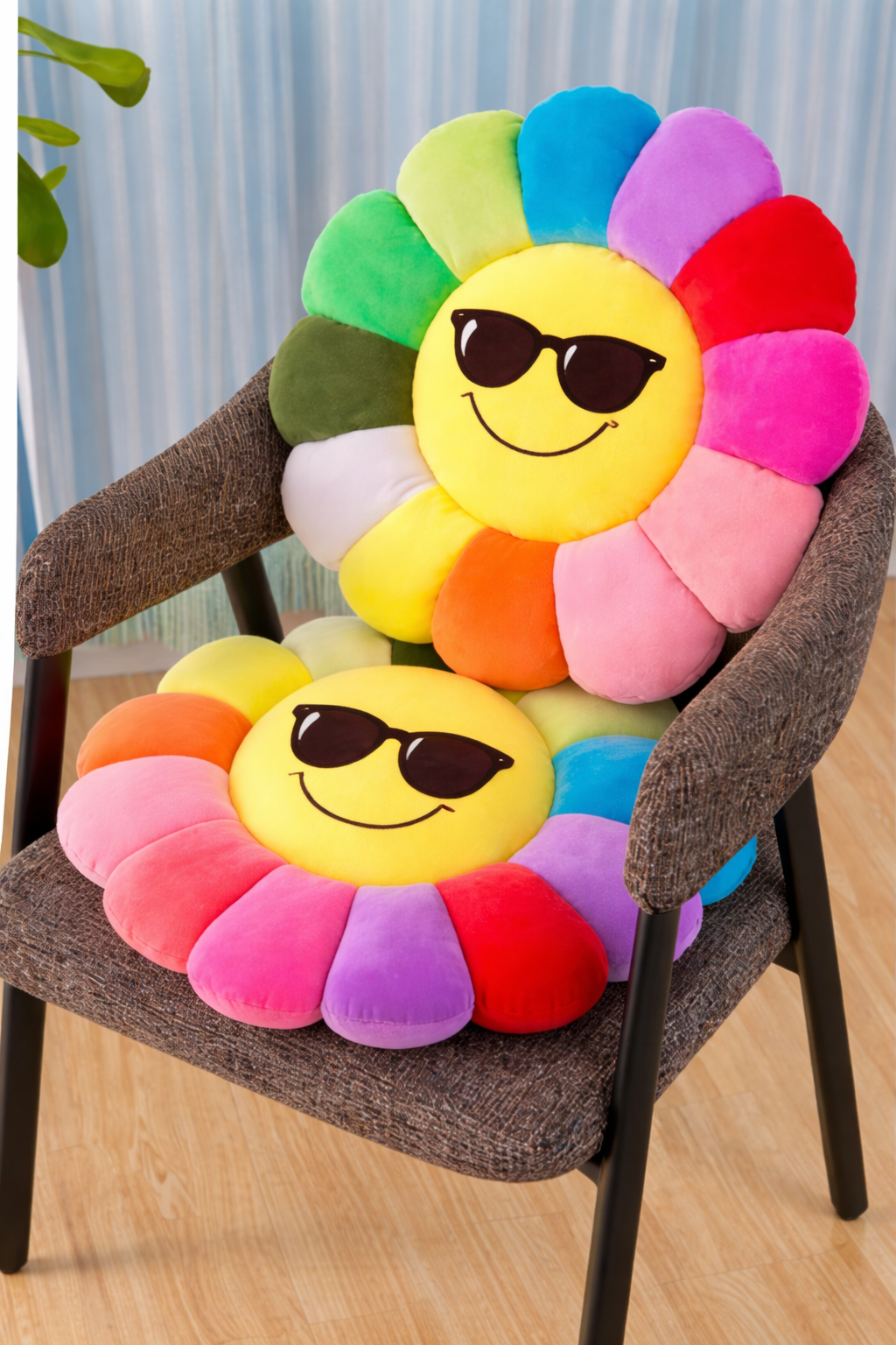Multicoloured Sunflower Shaped Pillow/Cushion