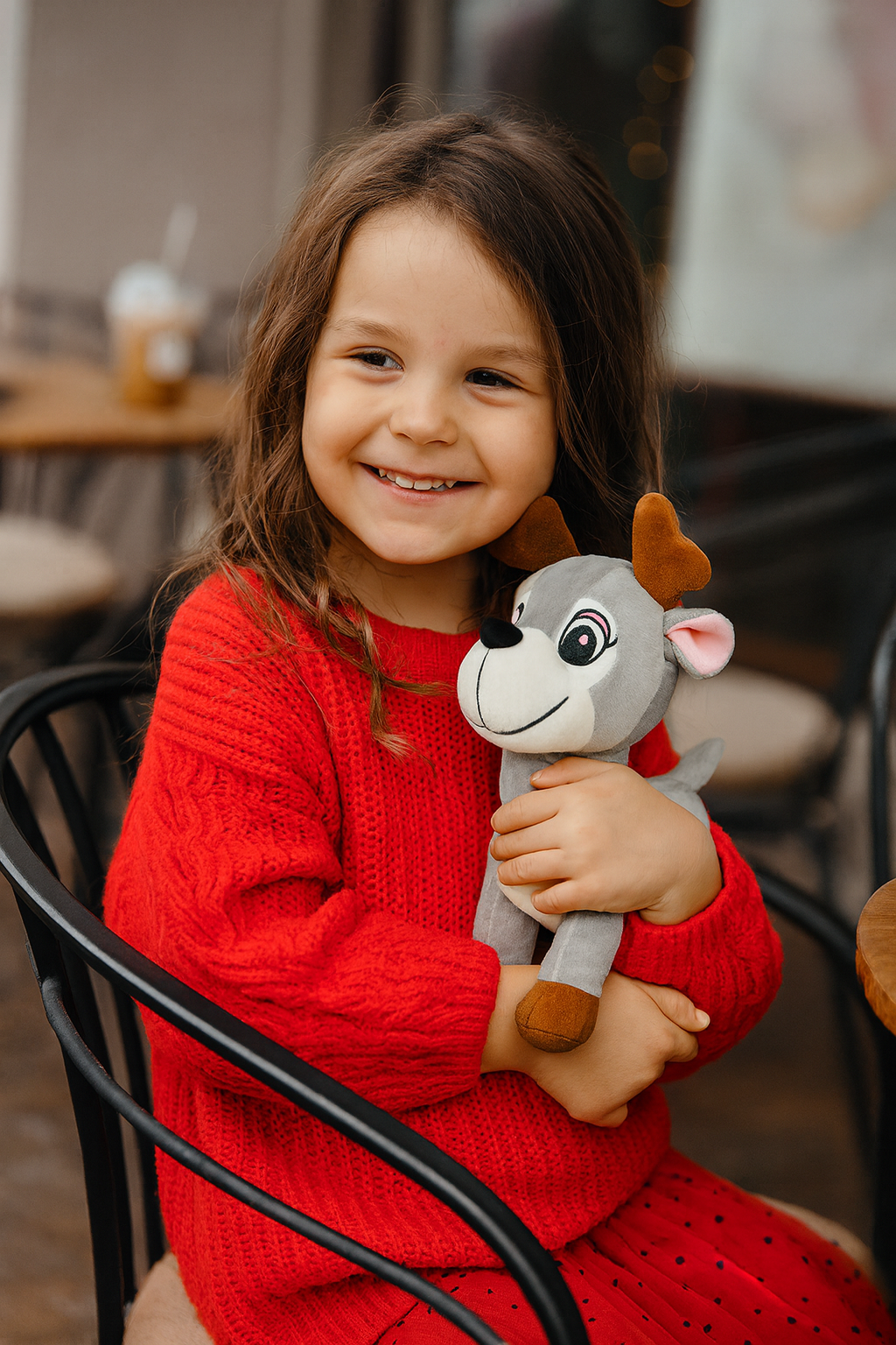 Cute Reindeer Soft Toy for Kids (Donkey Grey)