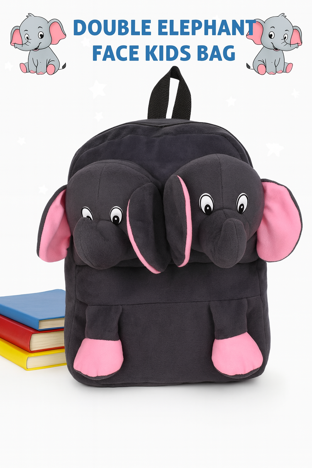 Kids Elephant Backpack (Black Elephant)