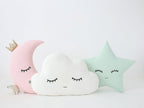 Star, Cloud and Moon Shaped Decorative Plush Pillow Combo