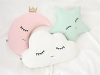 Star, Cloud and Moon Shaped Decorative Plush Pillow Combo