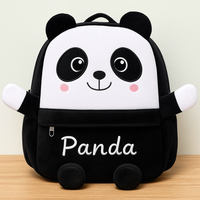 Black Panda Plush Backpack