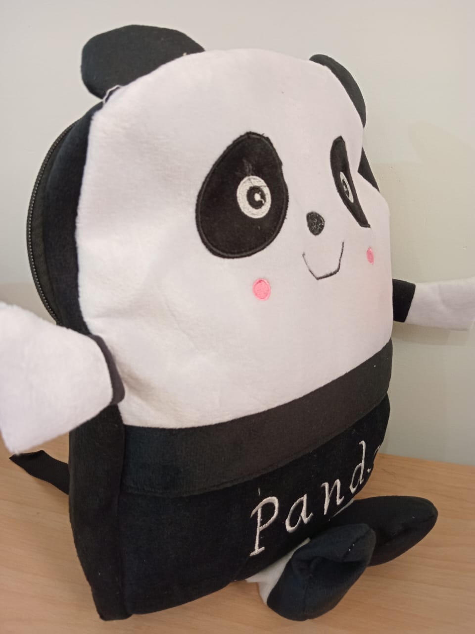 Black Panda Plush Backpack