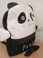 Black Panda Plush Backpack