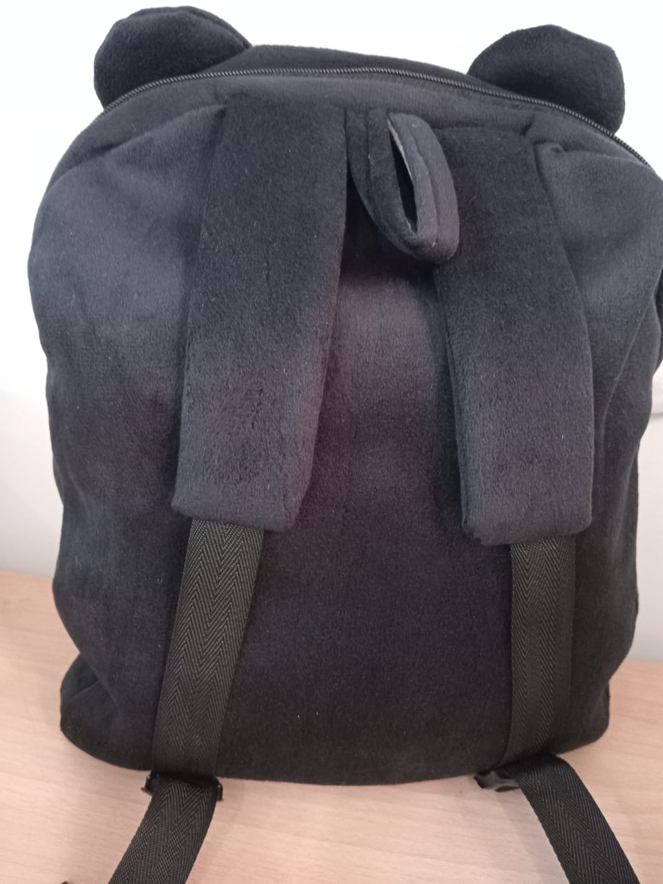 Black Panda Plush Backpack