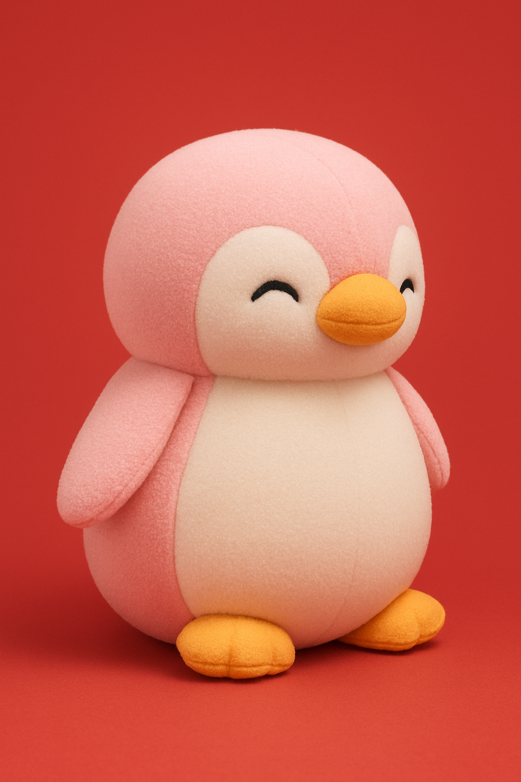 Soft Penguin Plush Toy Height 28 cm Pink White