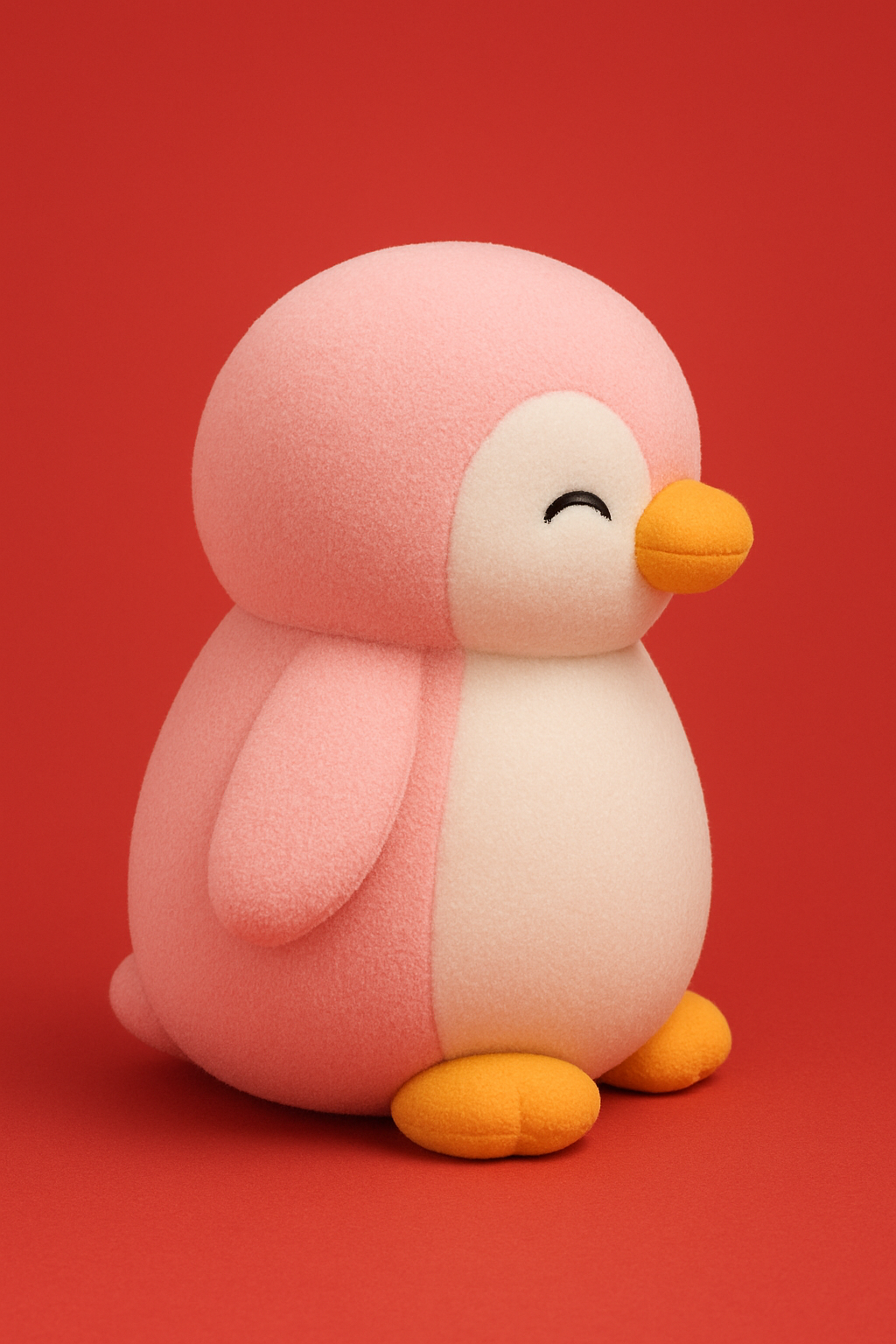 Soft Penguin Plush Toy Height 28 cm Pink White