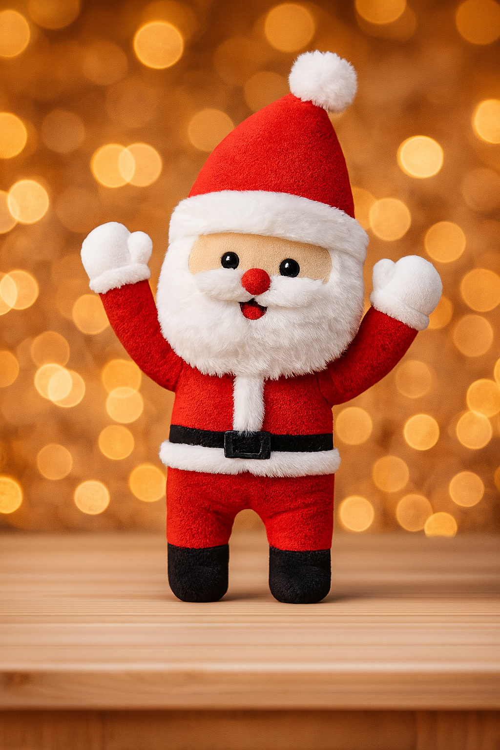Santa Claus Soft Toy for Kids, Christmas Gift & Home Décor Stuffed Toy  - 35 cm (Red)