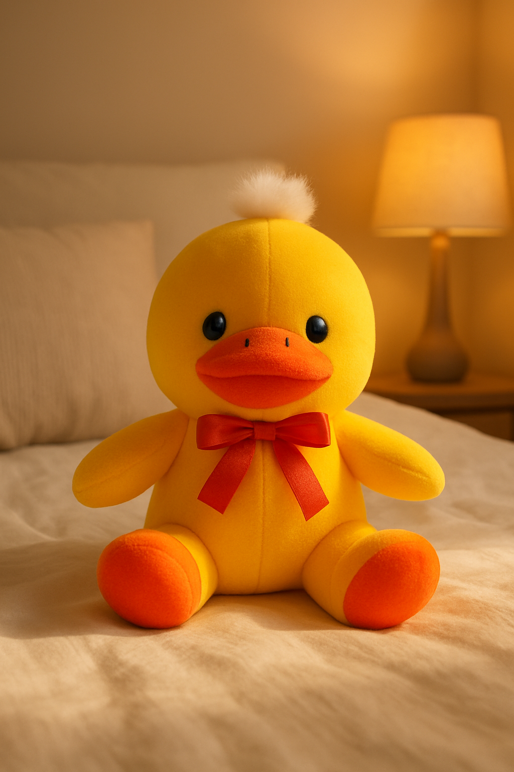 Yellow Teddy Bear Soft Toy with Heart Patch - 20cm