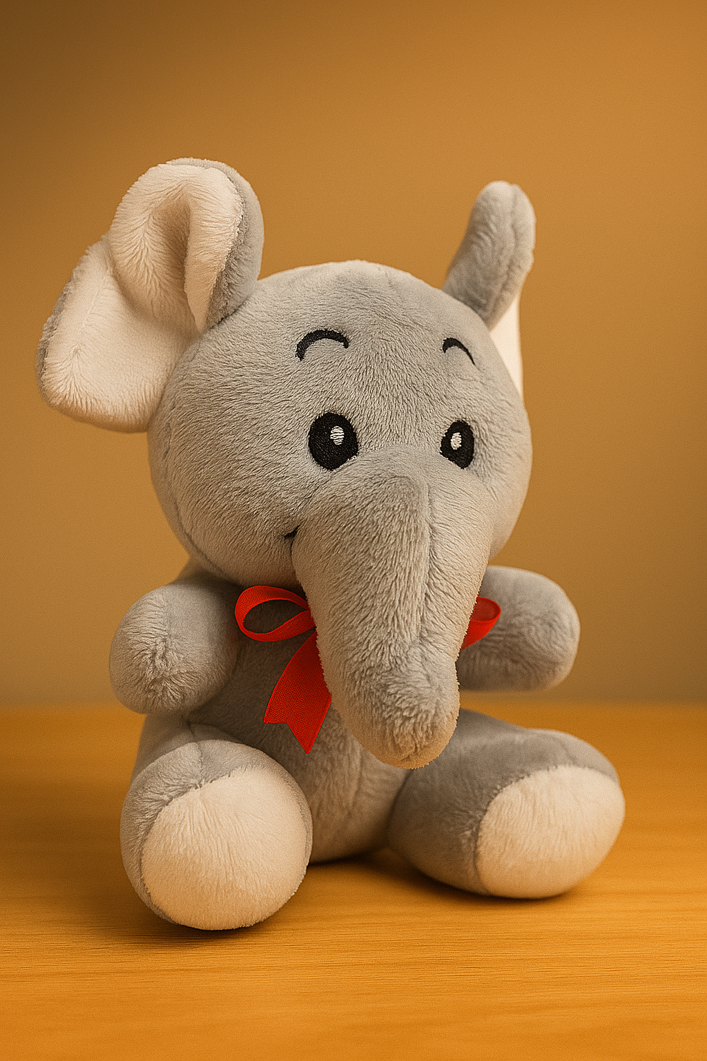 Soft Plush Elephant Toy (Grey)