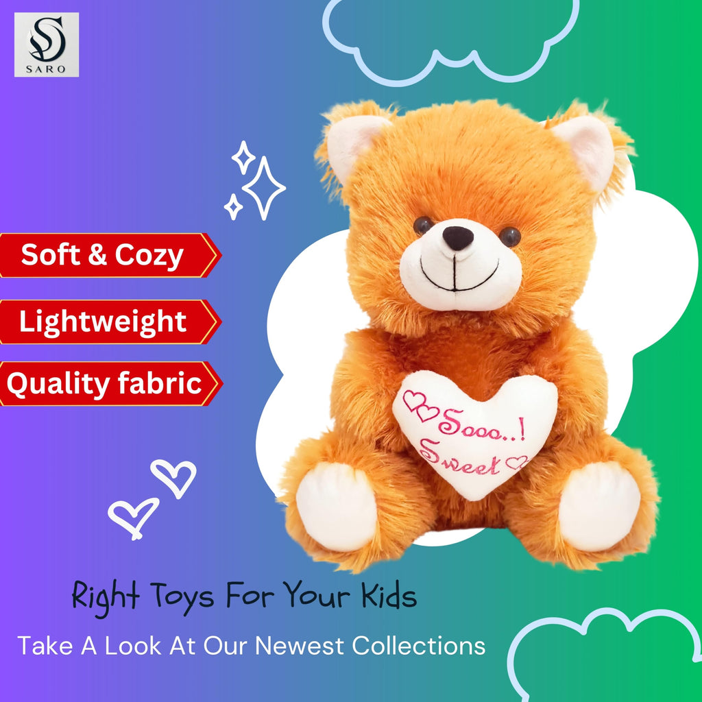 Sooo Sweet Teddy Bear Plush Toy 24cm (Brown)
