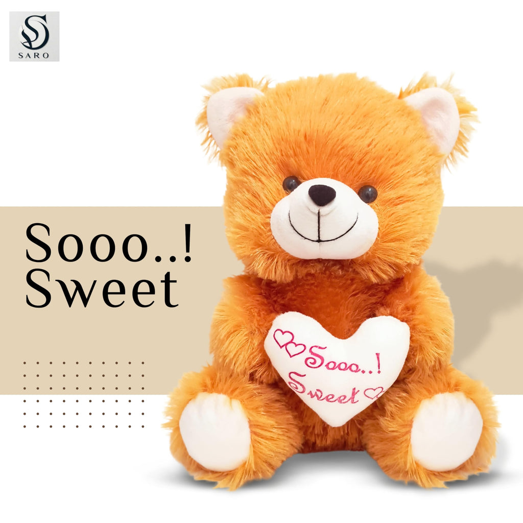 Sooo Sweet Teddy Bear Plush Toy 24cm (Brown)