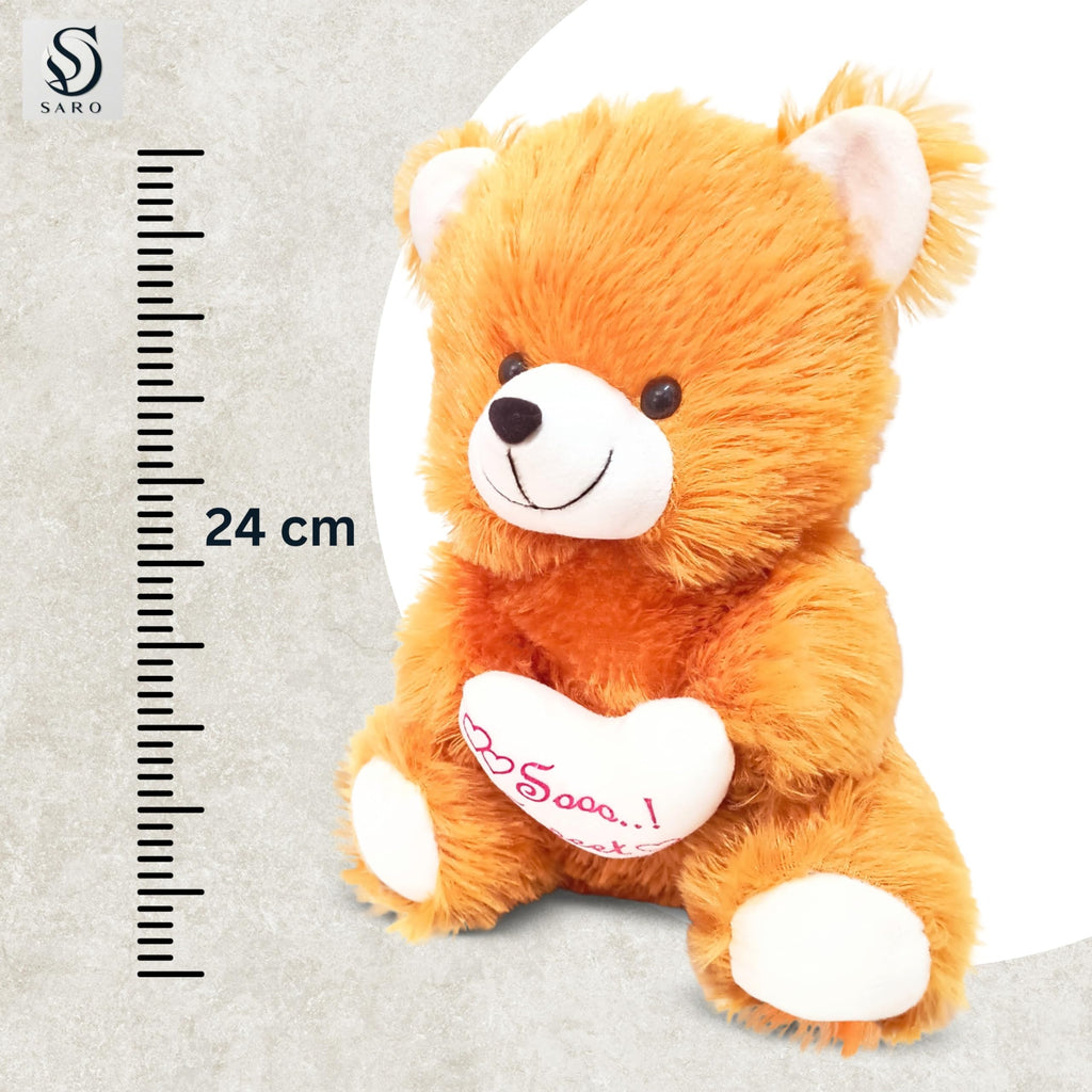 Sooo Sweet Teddy Bear Plush Toy 24cm (Brown)