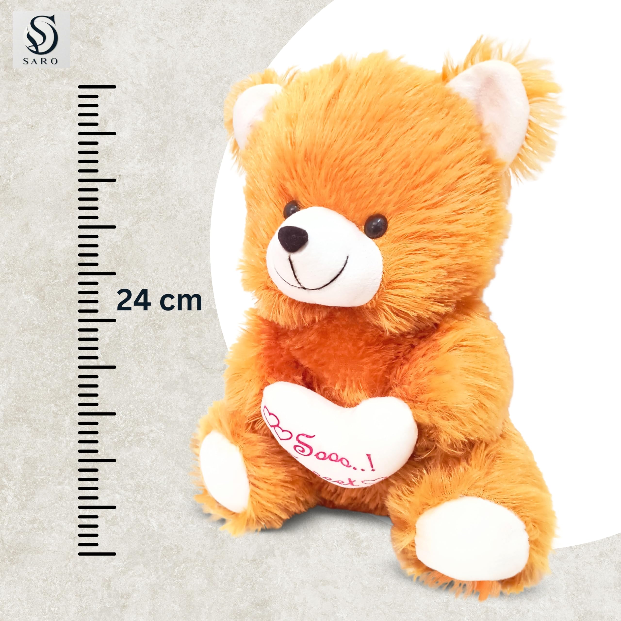 Sooo Sweet Teddy Bear Plush Toy 24cm (Brown)