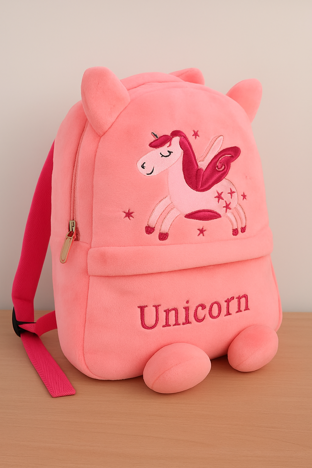 Pink Unicorn Plush Backpack