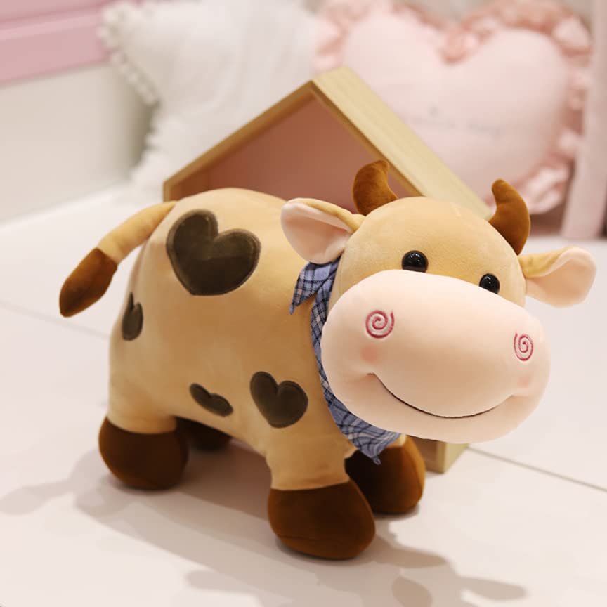 Cow Tremp Plush Soft Toy Cute Kids Animal (Pack of 1)(30 Cm) (Brown)
