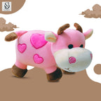 Cow Tremp Plush Soft Toy Cute Kids Animal (Pack of 1)(30 Cm) (Pink)