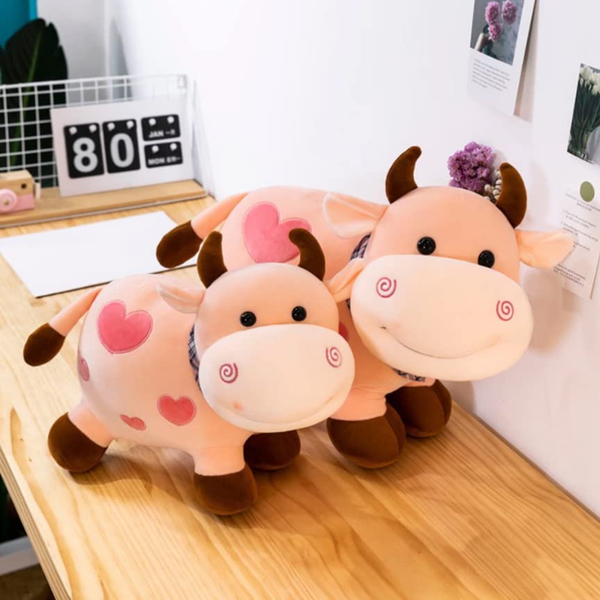 Cow Tremp Plush Soft Toy Cute Kids Animal (Pack of 1)(30 Cm) (Pink)