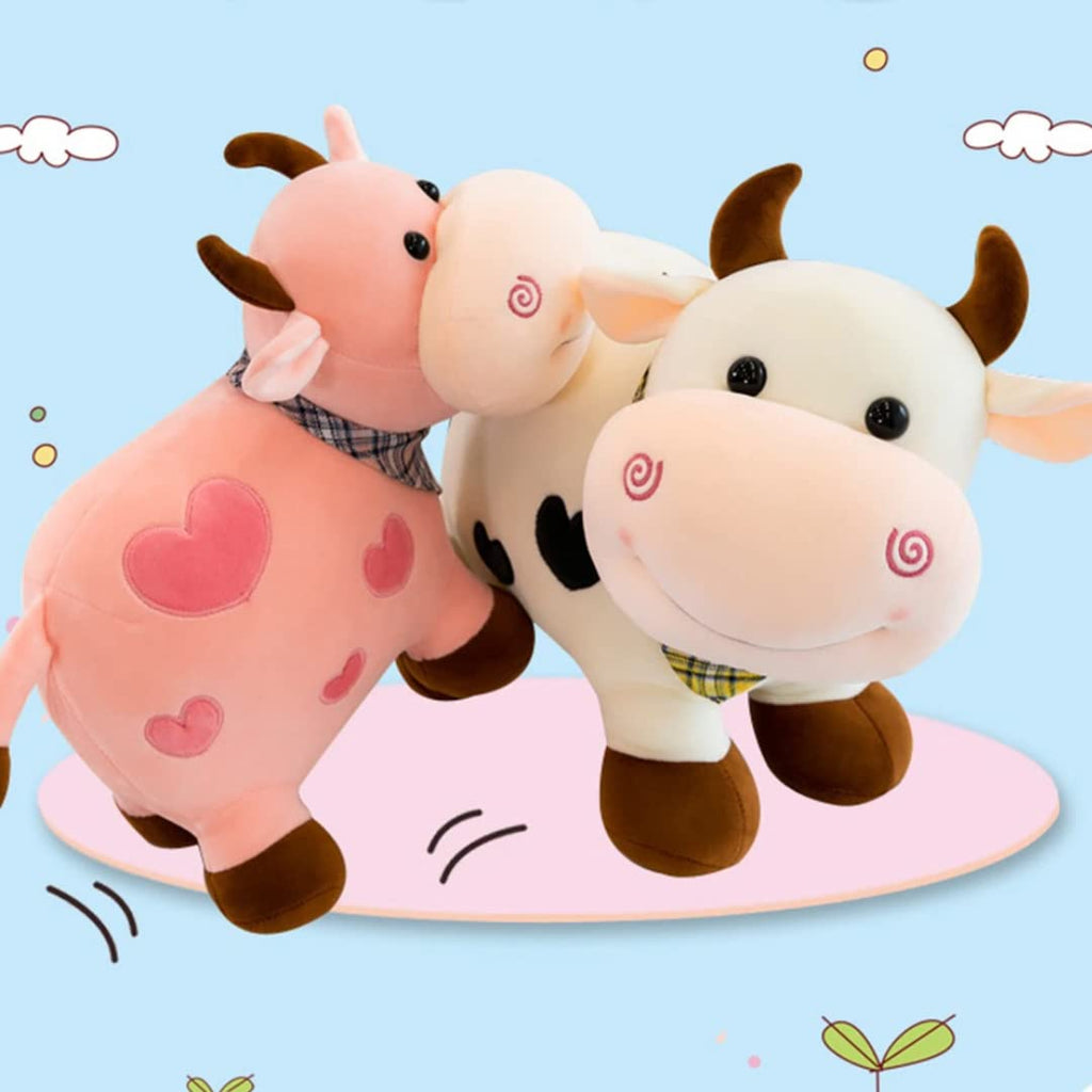 Cow Tremp Plush Soft Toy Cute Kids Animal (Pack of 1)(30 Cm) (Pink)