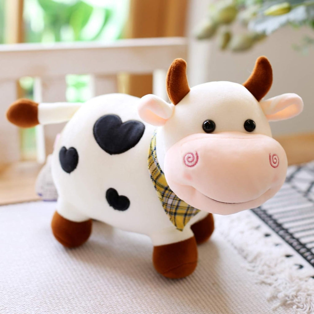 Cow Tremp Plush Soft Toy Cute Kids Animal (Pack of 1)(30 Cm) (Black/White)