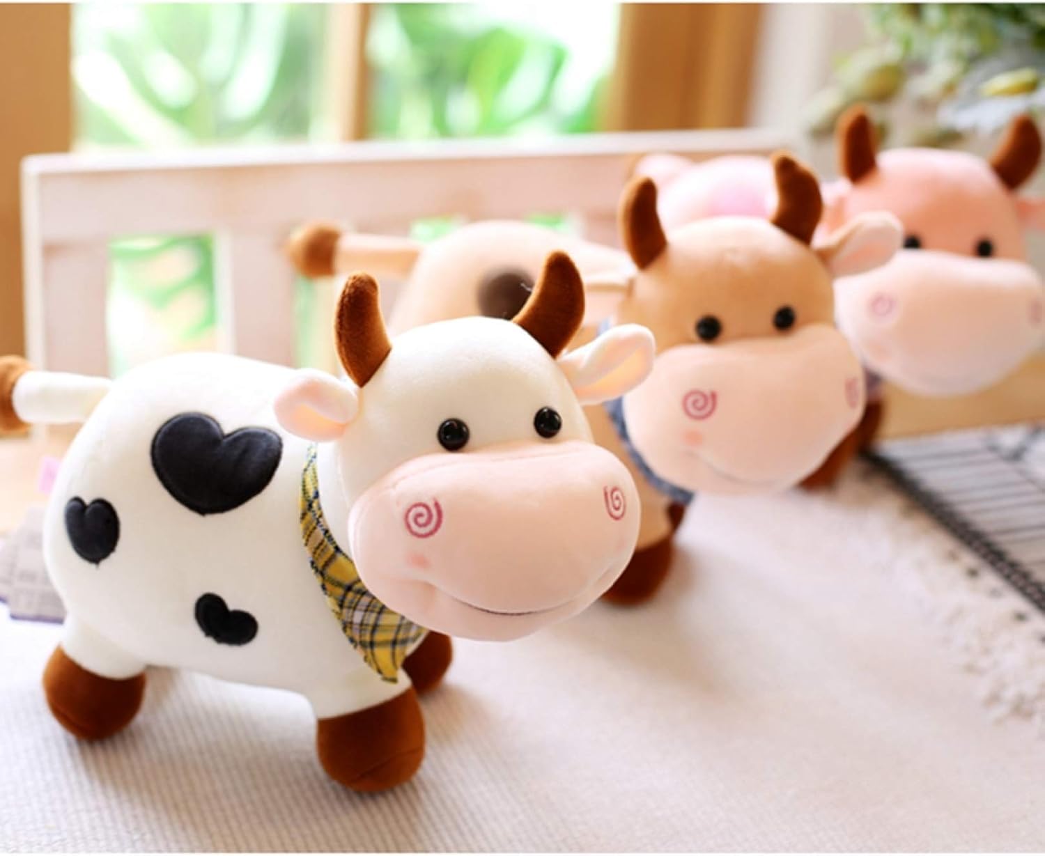 Cow Tremp Plush Soft Toy Cute Kids Animal (Pack of 1)(30 Cm) (Black/White)