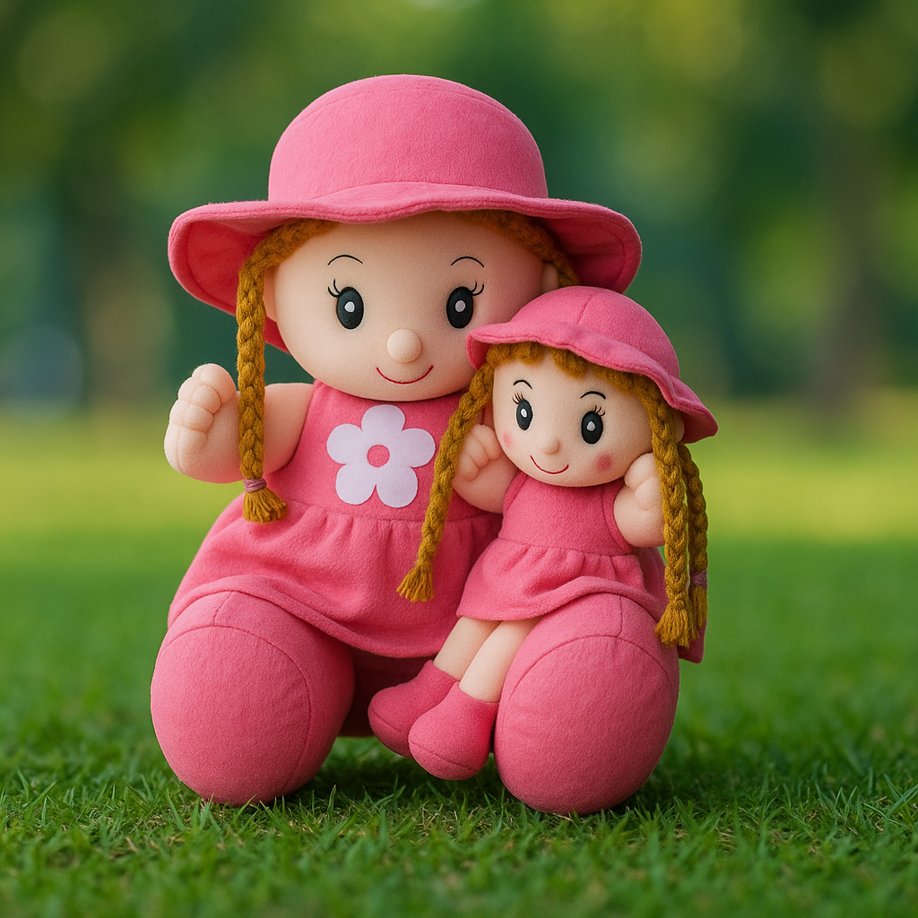 Mother & Baby Girl Soft Doll Set