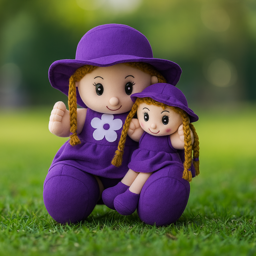 Mother & Baby Girl Soft Doll Set