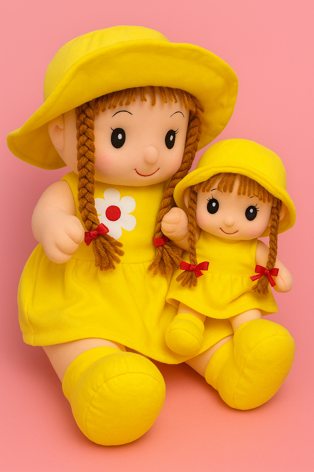 Mother & Baby Girl Soft Doll Set