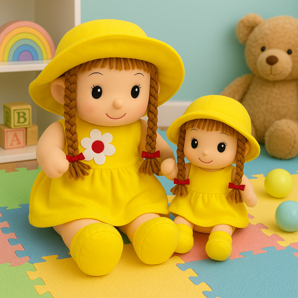 Mother & Baby Girl Soft Doll Set