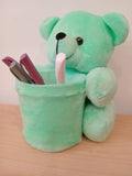 Pink Teddy Multipurpose Storage & Soft Toy Desktop Holde-7 Inch