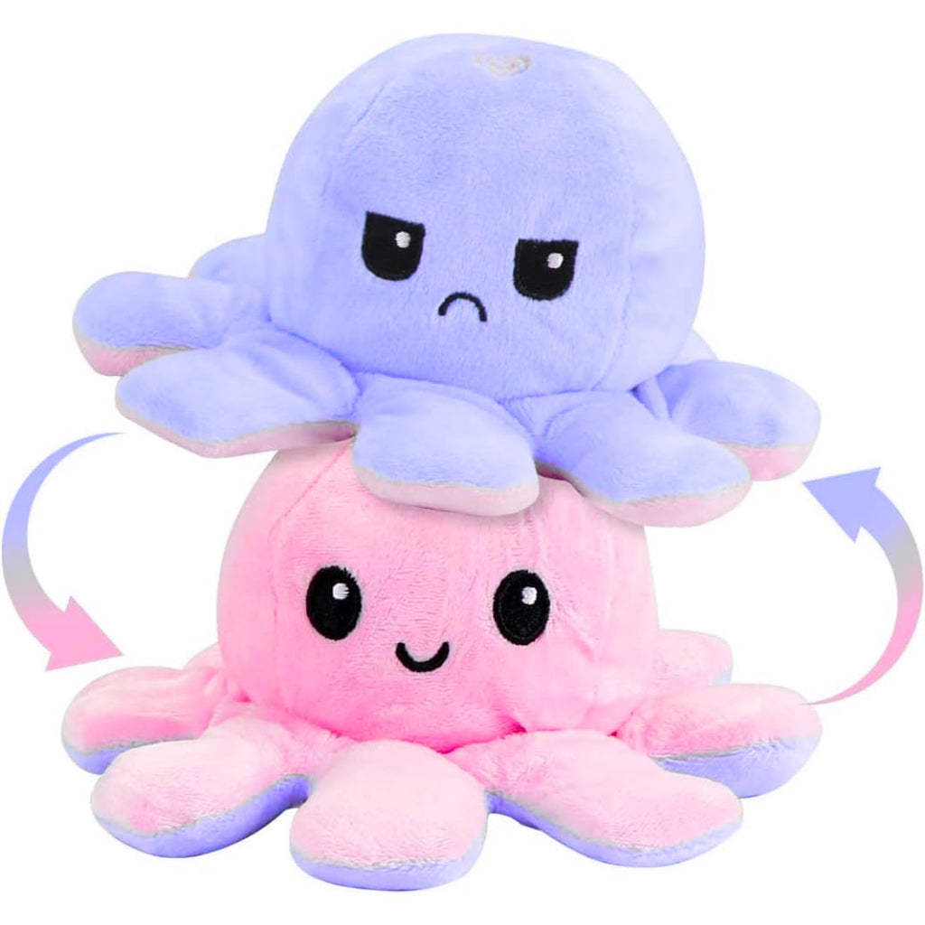Reversible Octopus Plush Soft Toy - 12 cm (Purple)