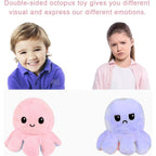 Reversible Octopus Plush Soft Toy - 12 cm (Purple)